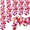 5Pcs 33Ft Valentine's Day Tinsel Garland, Pink Heart Metallic Tinsel Twist Garland Shinny